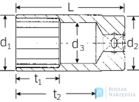 Nasadka 1/2" 18mm, 12-kątna, długa STAHLWILLE