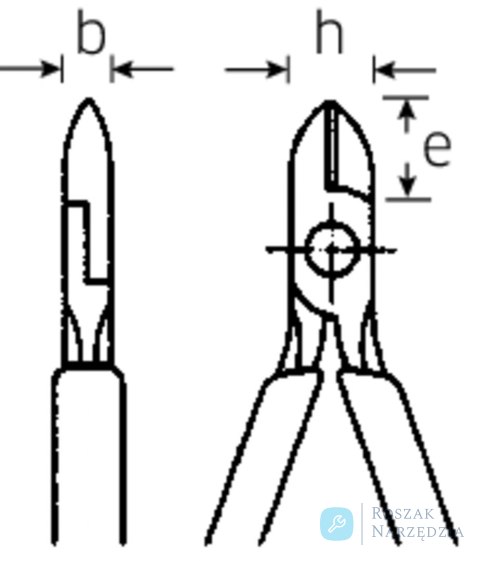 Szczypce tnące boczne izolowane VDE1000V L=180mm; chromowane STAHLWILLE