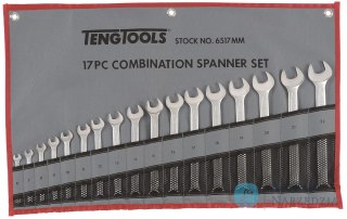 Zestaw kluczy płasko-oczkowych Teng Tools 6517MM