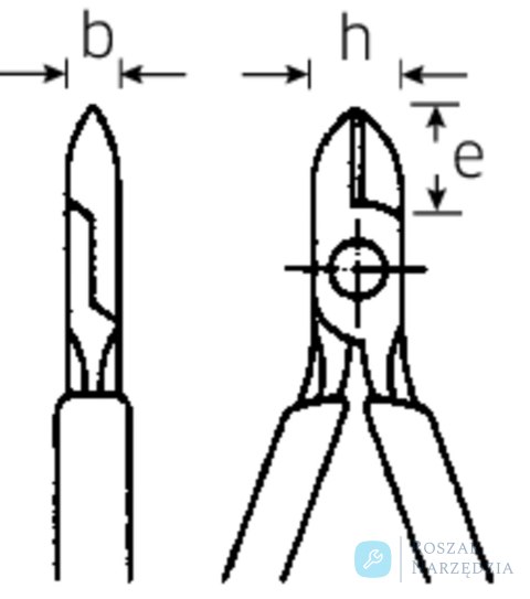 Szczypce tnące boczne wzm. L=180mm; chrom./osł.wzm STAHLWILLE