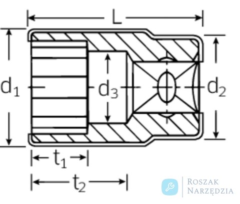 Nasadka 1/2" 10mm, 12-kątna, krótka, izolowana 1000V VDE STAHLWILLE