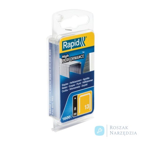Zszywki Rapid z drutu cienkiego nr 13 (8 mm) - opakowanie 1600 szt. Zszywki Rapid z drutu cienkiego nr 13 (8 mm) - opakowanie 1600 szt.