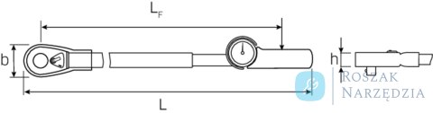 Klucz dynamometryczny100-600 ft.lb (160-800Nm) 3/4" z zegarem pomiar. i wskazówką bierną STAHLWILLE