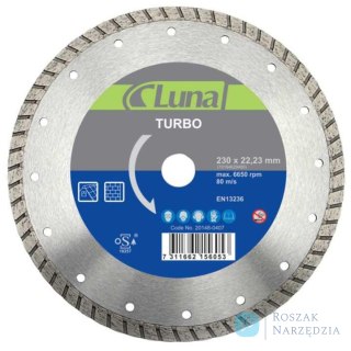 Tarcza tnąca diamentowa 125x7x2,1x22 TUR Luna