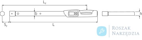 Klucz dynamometrczny 65-650Nm elektroniczny, uchwyt 22x28mm STAHLWILLE