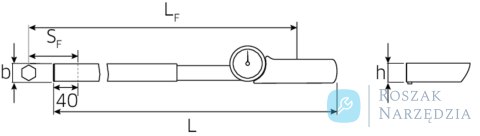 Klucz dynamometryczny 160-800Nm (120-600 ft.lb) z zegarem pomiarowym i wskazówką bierną STAHLWILLE