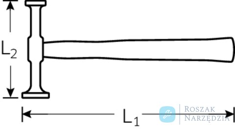 Młotek blacharski równiak fi 30/40mm STAHLWILLE