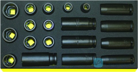 Zestaw TCS 1/3 nasadek udarowych 1/2", 19 elementowy STAHLWILLE Zestaw TCS 1/3 nasadek udarowych 1/2", 19 elementowy STAHLWILLE
