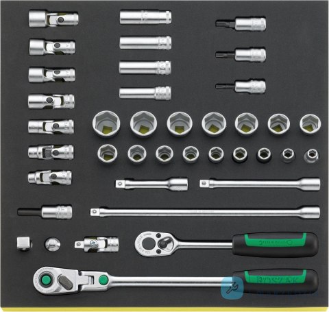 Zestaw TCS 2/3 narzędzi 3/8" grzechotki+nasadki+akcesoria, 38-częściowy STAHLWILLE