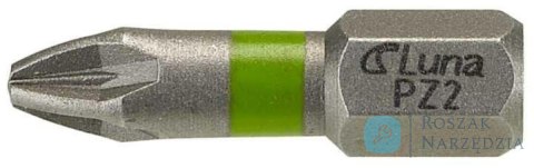 Groty wkrętakowe ze strefą skrętną krzyżowe Pozidriv 25 mm PZ3 Luna Groty wkrętakowe ze strefą skrętną krzyżowe Pozidriv 25 mm PZ3 Luna