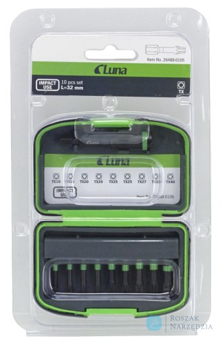 Zestaw grotów 10-elementowy Impact TORX Luna