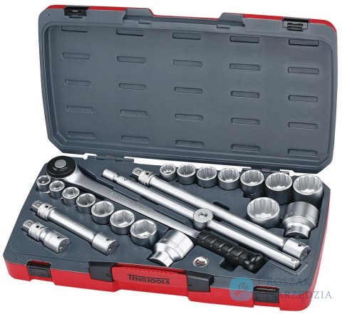 22-elementowy zestaw narzędzi nasadowych z chwytem kwadratowym 3/4" Teng Tools T3422S