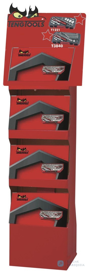 Stojak ekspozycyjny do zestawów kluczy nasadowych T1221 i T3840. Teng Tools PALM09C Stojak ekspozycyjny do zestawów kluczy nasadowych T1221 i T3840. Teng Tools PALM09C