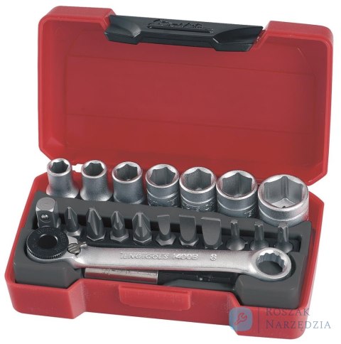 Zestaw kluczy nasadowych z chwytem kwadratowym 1/4" Teng Tools T1420