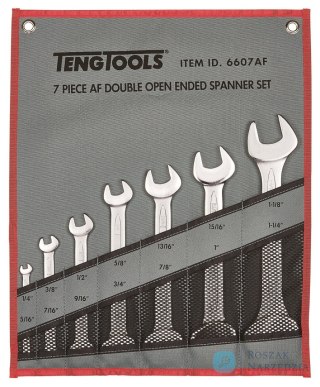 Klucze płaskie stałe w zestawie Teng Tools 6607AF