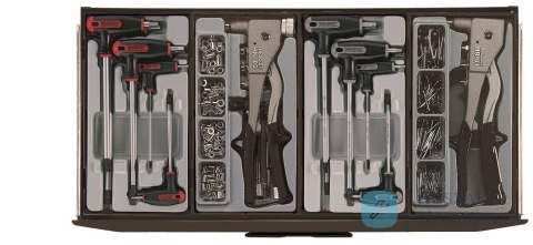 Wózek narzędziowy czarny 1001 elementów Teng Tools TCMM1001BK