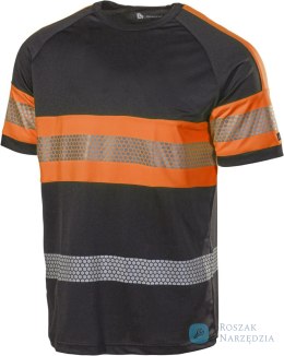 T-shirt Hi-Vis 6110P czarny/pomarańczowy rozm.2XL L.Brador