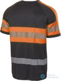 T-shirt Hi-Vis 6110P czarny/pomarańczowy rozm.2XL L.Brador