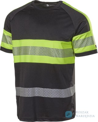 T-shirt Hi-Vis 6110P czarny/żółty rozm.XL L.Brador