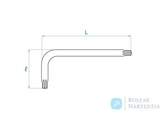 IMBUS EXTRA DŁUGI TORX T30 x 165mm King Tony