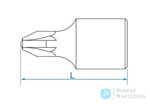 NASADKA 1/4" Z KOŃCÓWKĄ KRZYŻAKOWĄ PZ1 x 25mm King Tony