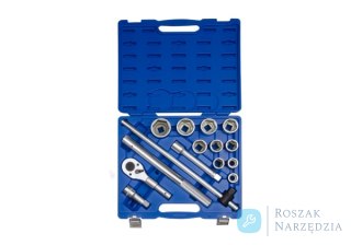 ZESTAW NASADEK 3/4" 14cz. KRÓTKIE 6-kąt. 22 - 50mm Z GRZECHOTKĄ I AKCESORIAMI, WALIZKA King Tony
