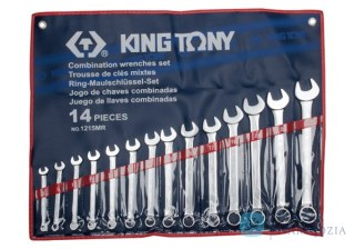 ZESTAW KLUCZY PŁASKO-OCZKOWYCH 14cz. 8 - 24mm, ETUI King Tony