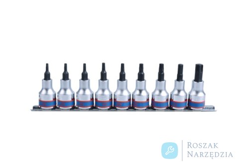 ZESTAW NASADEK TORX 3/8" 9cz. T10 - T50, SZYNA King Tony ZESTAW NASADEK TORX 3/8" 9cz. T10 - T50, SZYNA King Tony
