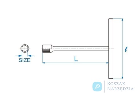 KLUCZ NASADOWY "T" 8mm 200/250mm, CHROM King Tony