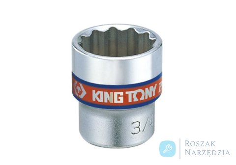 NASADKA KRÓTKA 3/8" CALOWA 7/8" x 32mm 12-kąt. Cr-V King Tony