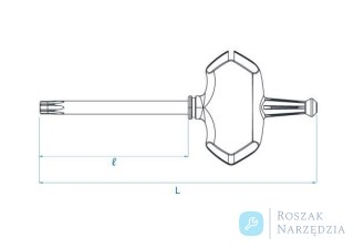 KLUCZ TRZPIENIOWY "L" TORX T10 x 45mm King Tony
