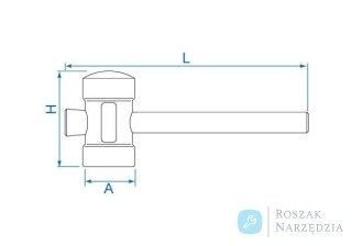 MŁOTEK GUMOWY 821g 79 x 119 x 350mm King Tony