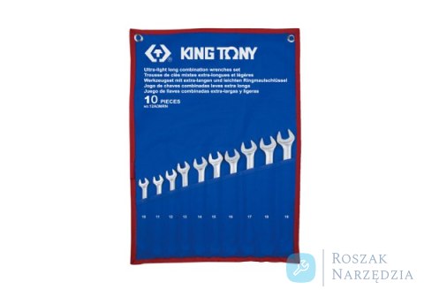 ZESTAW KLUCZY PŁASKO-OCZKOWYCH DŁUGICH 10cz. 10 - 19mm, ETUI King Tony ZESTAW KLUCZY PŁASKO-OCZKOWYCH DŁUGICH 10cz. 10 - 19mm, ETUI King Tony