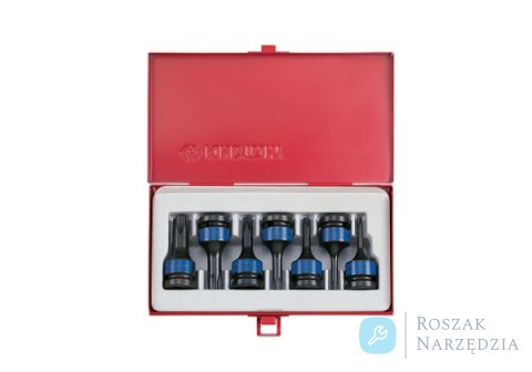 ZESTAW NASADEK UDAROWYCH Z KOŃCÓWKĄ TORX 1/2" 7cz. KRÓTKIE T25 - T60, KASETA King Tony ZESTAW NASADEK UDAROWYCH Z KOŃCÓWKĄ TORX 1/2" 7cz. KRÓTKIE T25 - T60, KASETA King Tony