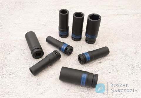 ZESTAW NASADEK UDAROWYCH 1/2" 8cz. DŁUGIE 6-kąt. 12 - 23mm, KASETA King Tony ZESTAW NASADEK UDAROWYCH 1/2" 8cz. DŁUGIE 6-kąt. 12 - 23mm, KASETA King Tony