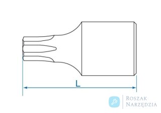 NASADKA 1/4" Z KOŃCÓWKĄ TORX T40 x 25mm King Tony