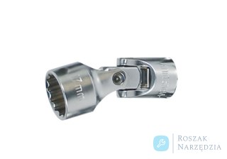 NASADKA KRÓTKA Z PRZEGUBEM 3/8" 17mm x 52,5mm, 12-kąt, CHROM King Tony