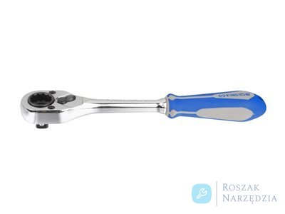 GRZECHOTKA DWUSTRONNA 1/2" Z 12-kąt. GNIAZDEM (NASADKĄ) 19mm 32 ZĘBY 250mm UCHWYT GUMOWY King Tony GRZECHOTKA DWUSTRONNA 1/2" Z 12-kąt. GNIAZDEM (NASADKĄ) 19mm 32 ZĘBY 250mm UCHWYT GUMOWY King Tony