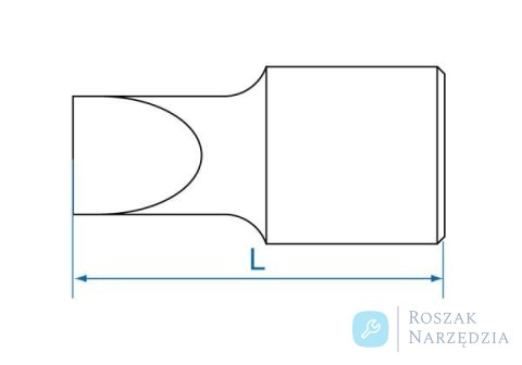 NASADKA 1/4" Z KOŃCÓWKĄ PŁASKĄ 3,5 x 0,6 x 25mm King Tony