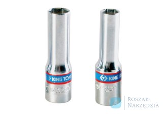 NASADKA DŁUGA CIENKOŚCIENNA 3/8" 12mm x 65mm 6-kąt, DO ŚWIEC ŻAROWYCH, CHROM King Tony