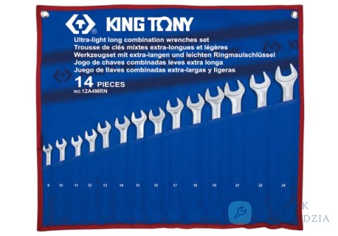 ZESTAW KLUCZY PŁASKO-OCZKOWYCH DŁUGICH 14cz. 8 - 24mm, ETUI King Tony ZESTAW KLUCZY PŁASKO-OCZKOWYCH DŁUGICH 14cz. 8 - 24mm, ETUI King Tony