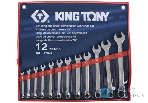 ZESTAW KLUCZY PŁASKO-OCZKOWYCH ODGIĘTYCH 12cz. 6 - 22mm, ETUI King Tony ZESTAW KLUCZY PŁASKO-OCZKOWYCH ODGIĘTYCH 12cz. 6 - 22mm, ETUI King Tony