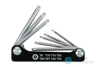 ZESTAW IMBUSÓW 8 szt. TORX Z OTWOREM T9 - T40, SCYZORYK King Tony