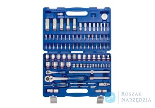 ZESTAW NASADEK 1/4"+1/2" 96cz. 6-kąt. Z AKCESORIAMI, CHROM + NARZĘDZIA UNIWERSALNE King Tony