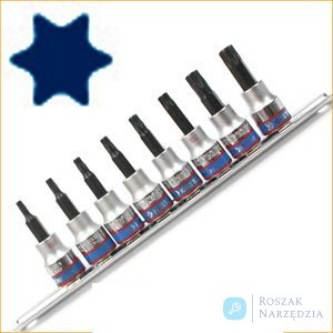 ZESTAW NASADEK TORX 3/8" 8cz. T15 - T50, SZYNA King Tony ZESTAW NASADEK TORX 3/8" 8cz. T15 - T50, SZYNA King Tony