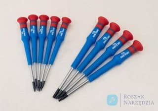 ZESTAW WKRĘTAKÓW PRECYZYJNYCH 9cz. TORX T4 - T20 x 40/50mm, PUDEŁKO PLAST. King Tony