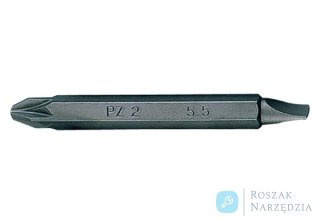 BIT DWUSTRONNY 1/4" POZIDRIV No.3 / PŁASKI 7,0 x 1,2 x 60mm King Tony