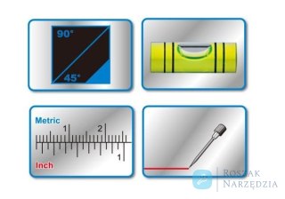 KĄTOWNIK UNIWERSALNY Z POZIOMICĄ 300mm King Tony