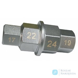 KLUCZ STOPNIOWY 3/8" Z ROZMIARAMI 17, 19, 22, 24mm