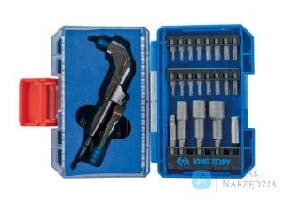 ZESTAW BITÓW DO WKRĘTARKI 1/4" 45cz., BITY HEX, TORX, PH, PZ, PŁASKIE, NASADOWE, KWADRAT, WIERTŁA, UCHWYTY King Tony